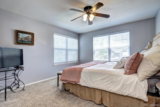 7329 Arco Iris Ln, Castle Pines, CO 80108 - bedroom featuring carpet, multiple windows, and a ceiling fan