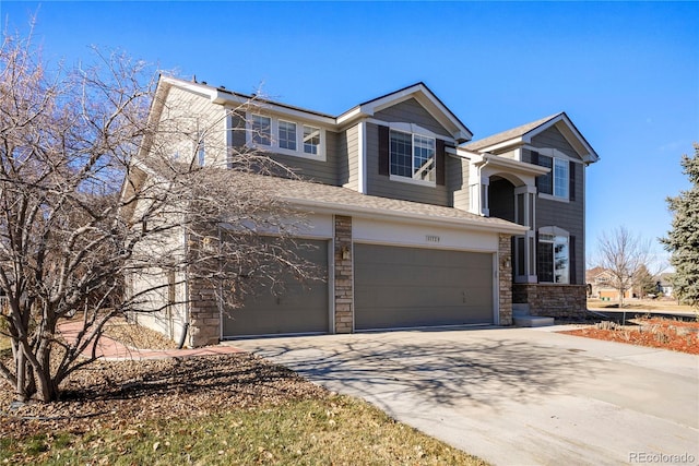 view of front of home featuring a garage