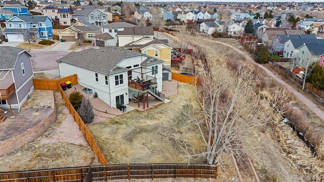 bird's eye view featuring a residential view