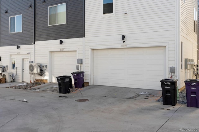 garage featuring ac unit