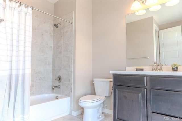 15738 E Broncos Pl, Englewood, CO 80112 - full bathroom with shower / bath combo, vanity, and tile patterned floors