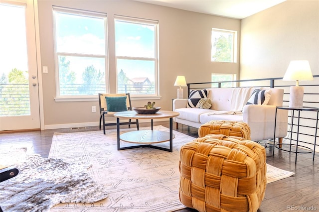 15738 E Broncos Pl, Englewood, CO 80112 - living room featuring wood finished floors and baseboards