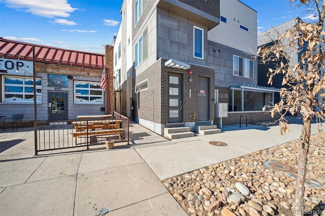 view of property featuring entry steps