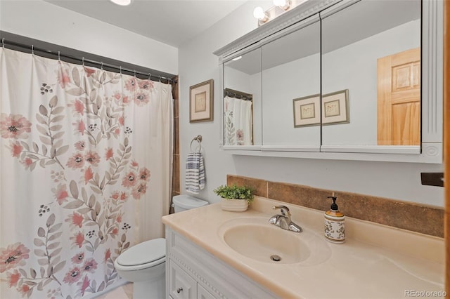 518 Pine Dr, Bailey, CO 80421 - bathroom featuring vanity and curtained shower