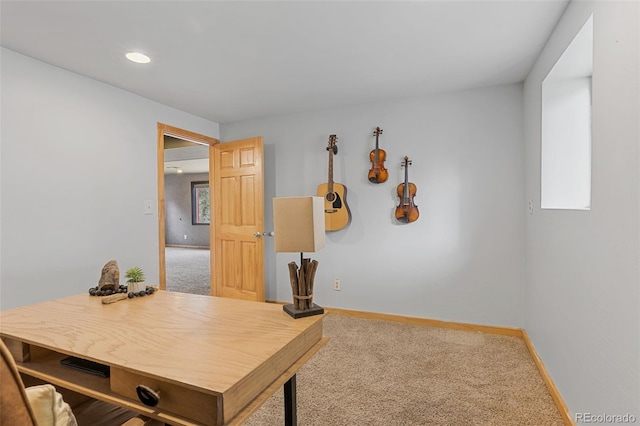518 Pine Dr, Bailey, CO 80421 - office featuring carpet flooring, recessed lighting, and healthy amount of natural light