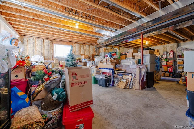 view of basement