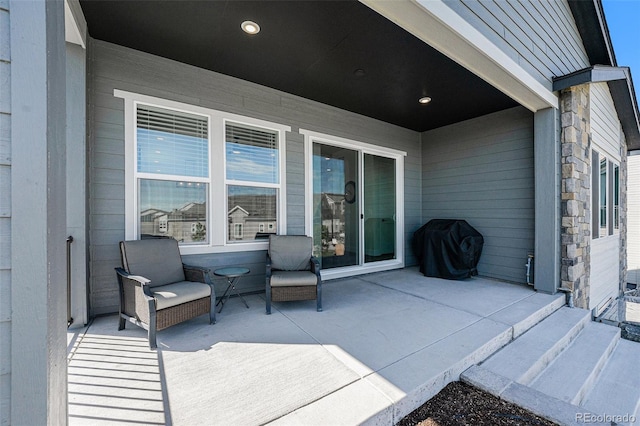 7169 Canyon Sky Trl, Castle Pines, CO 80108 - view of patio / terrace featuring grilling area