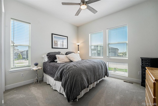 7169 Canyon Sky Trl, Castle Pines, CO 80108 - bedroom featuring baseboards, carpet floors, and ceiling fan