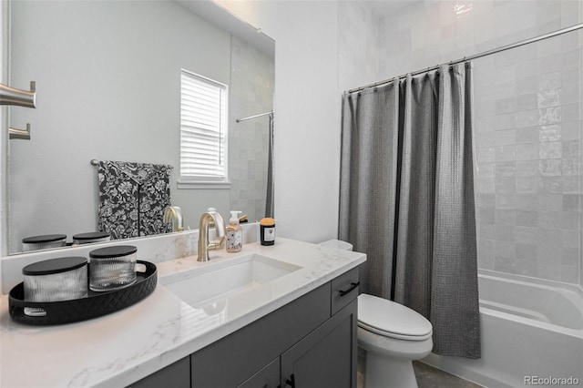 7169 Canyon Sky Trl, Castle Pines, CO 80108 - bathroom featuring toilet, vanity, and shower / bath combo