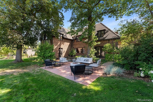 view of patio with an outdoor hangout area