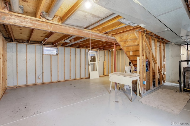 view of basement