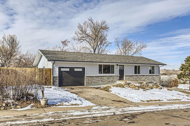 view of front of home featuring a garage