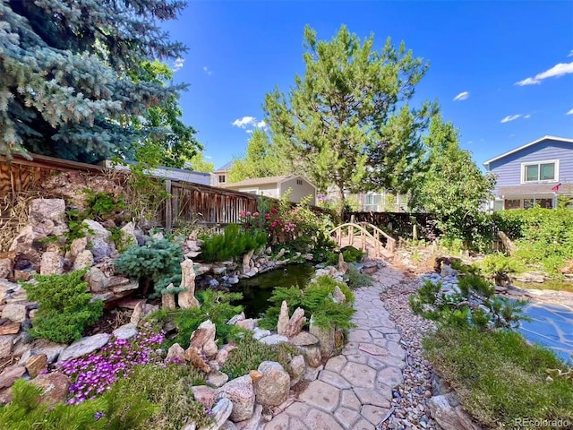 9466 Morning Glory Ln, Highlands Ranch, CO 80130 - view of yard featuring a small pond
