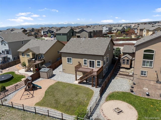aerial view of residential area