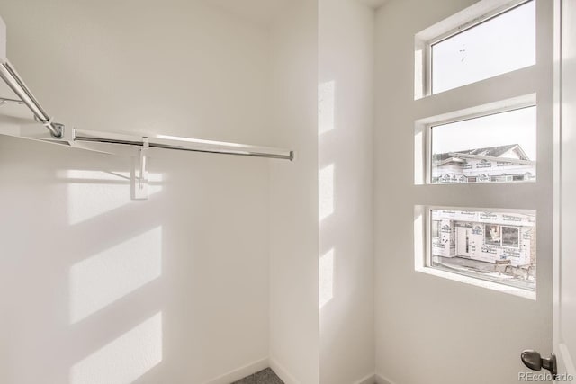 view of walk in closet