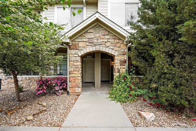 10010 E Gunnison Pl Unit 707, Aurora, CO 80247 - view of exterior entry with stone siding