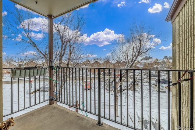 2281 S Vaughn Way Unit 316A, Aurora, CO 80014 - snow covered back of property with a residential view