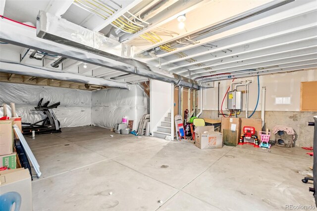 3074 Kestrel St, Brighton, CO 80601 - unfinished basement featuring water heater