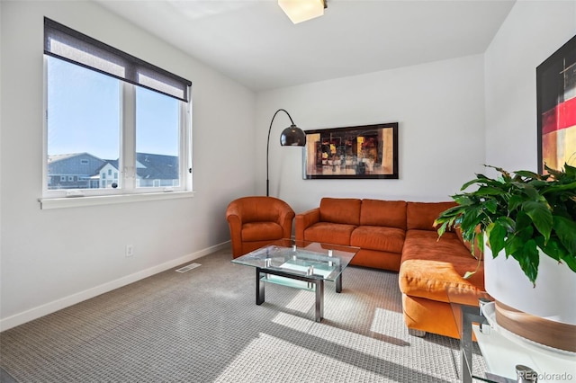 view of carpeted living room