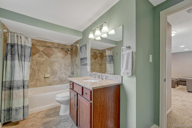 5071 S Boston St, Greenwood Village, CO 80111 - full bath featuring toilet, vanity, and shower / bath combination with curtain