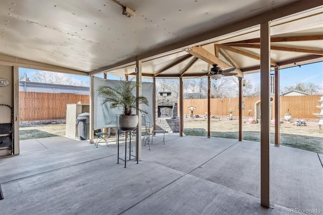 view of patio / terrace with fence