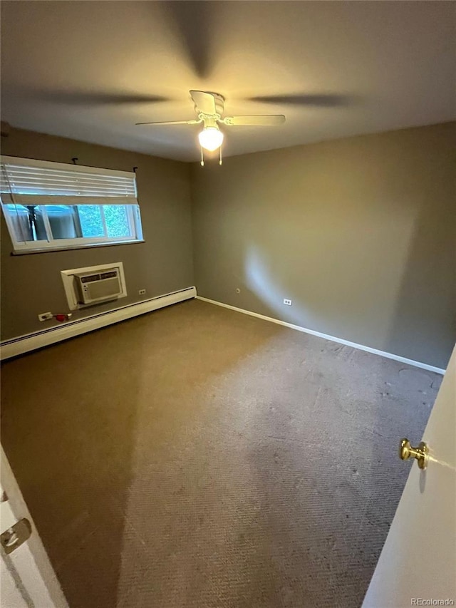 1245 N Race St Unit 306, Denver, CO 80206 - carpeted spare room with a ceiling fan and a wall mounted AC
