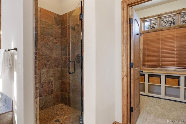 bathroom with walk in shower