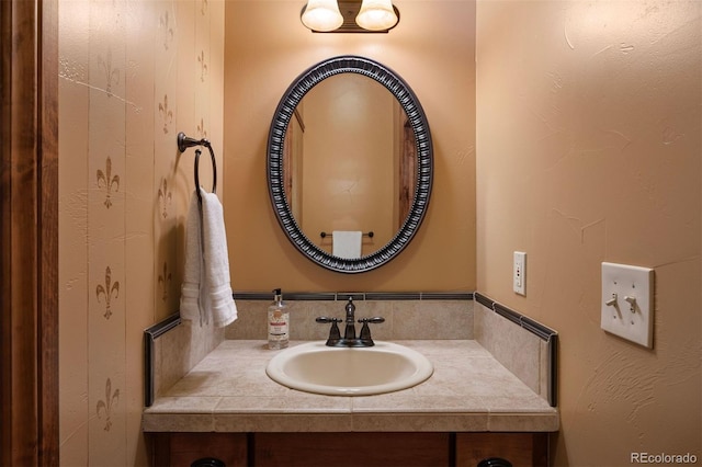 bathroom featuring vanity