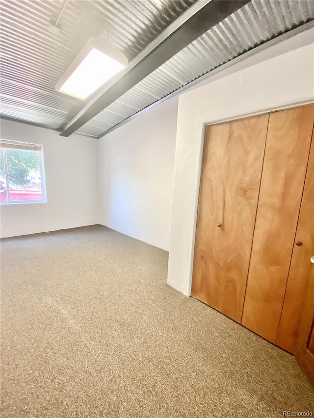 interior space featuring carpet flooring