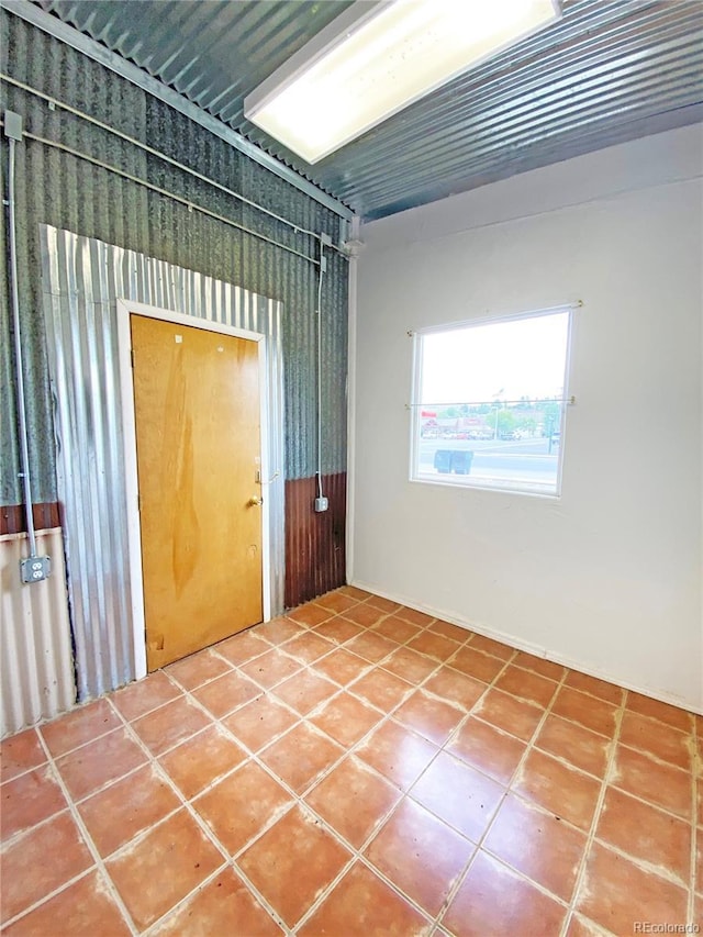 view of tiled spare room