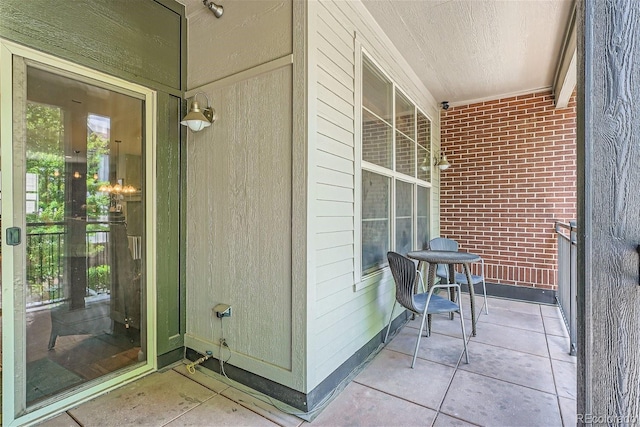 balcony featuring a porch