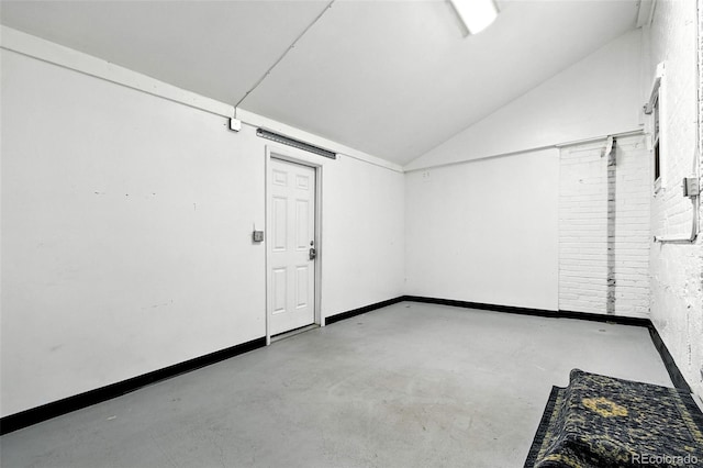 2346 N Gilpin St, Denver, CO 80205 - unfurnished room with concrete floors and lofted ceiling
