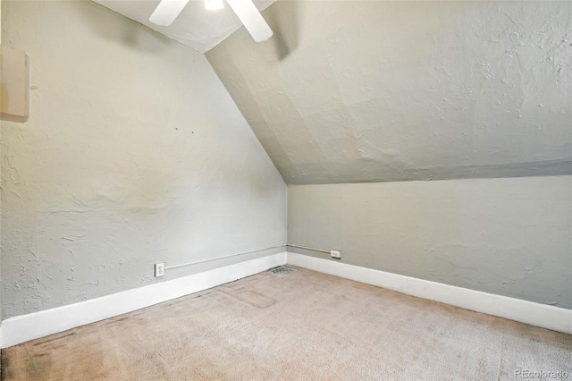 2346 N Gilpin St, Denver, CO 80205 - bonus room with carpet floors, vaulted ceiling, and ceiling fan
