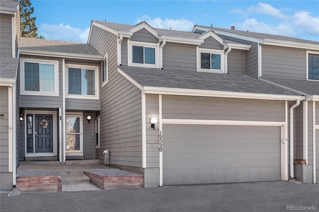 view of property with a garage