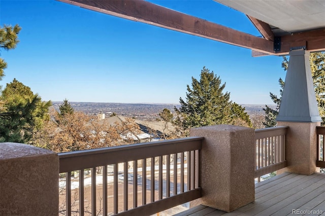 view of wooden terrace