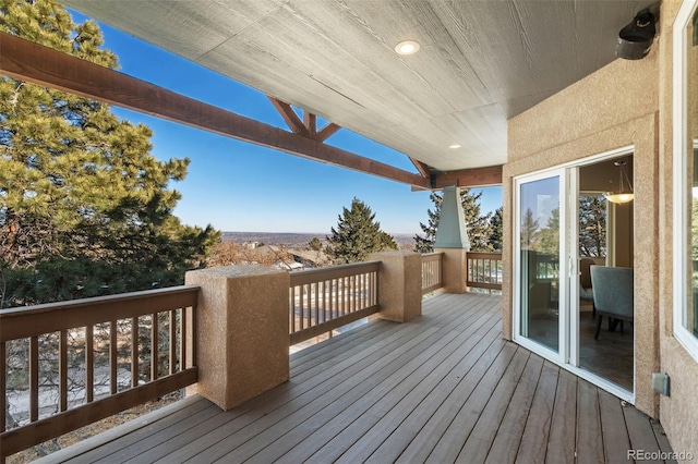 view of wooden deck