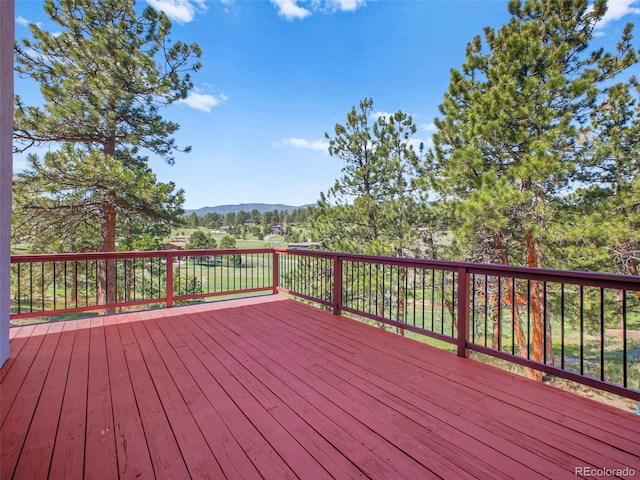 8791 Grizzly Way, Evergreen, CO 80439 - deck with a mountain view