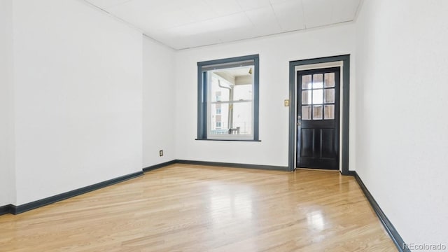 553 N Logan St, Denver, CO 80203 - interior space with light wood finished floors and baseboards