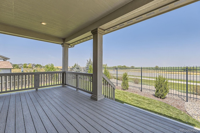 wooden deck with fence