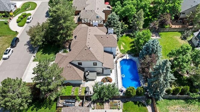 5955 Blue Sage Way, Littleton, CO 80123 - aerial view of a pool