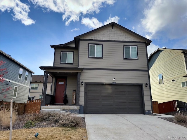 view of front of home featuring a garage