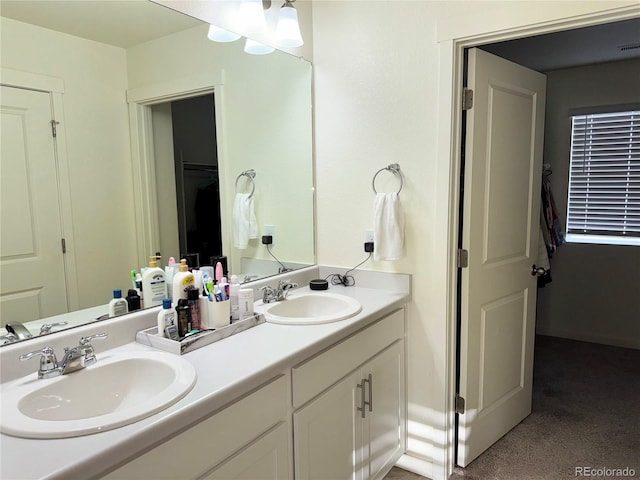 bathroom with vanity