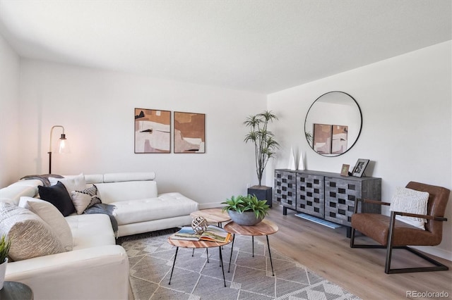 1718 S Flanders Way, Aurora, CO 80017 - living area featuring wood finished floors and baseboards