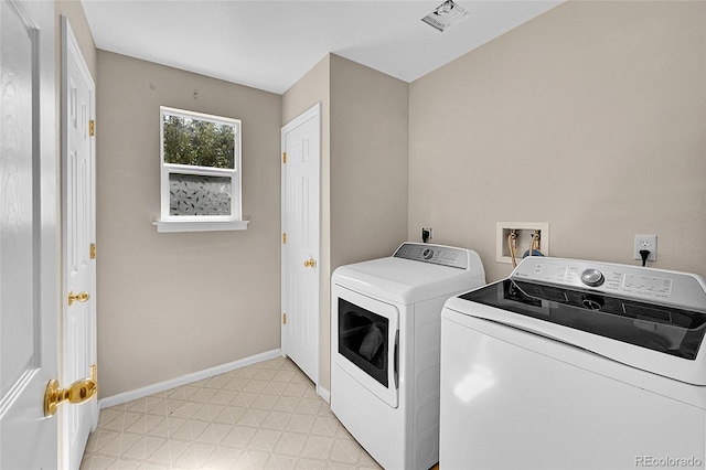 5564 Kalispell St, Denver, CO 80239 - laundry area with independent washer and dryer and light flooring