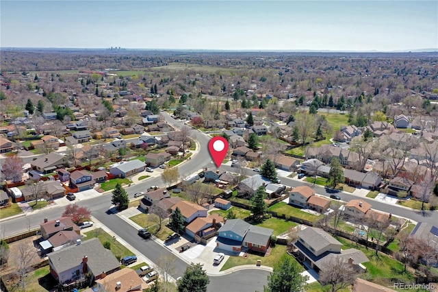 13915 W 73rd Ave, Arvada, CO 80005 - aerial overview of property's location with nearby suburban area