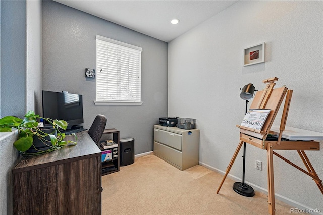 11307 Navajo Cir Unit A, Westminster, CO 80234 - office area featuring light colored carpet and a textured wall