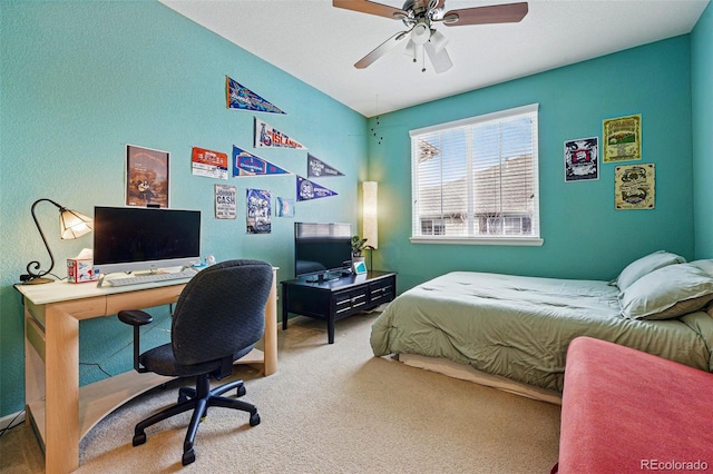 11307 Navajo Cir Unit A, Westminster, CO 80234 - carpeted bedroom featuring an office area and a ceiling fan