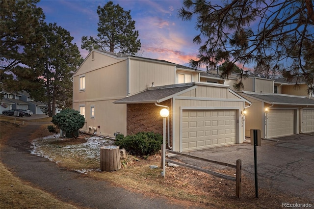 view of front of home featuring a garage