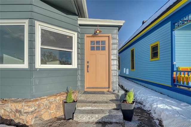 view of doorway to property