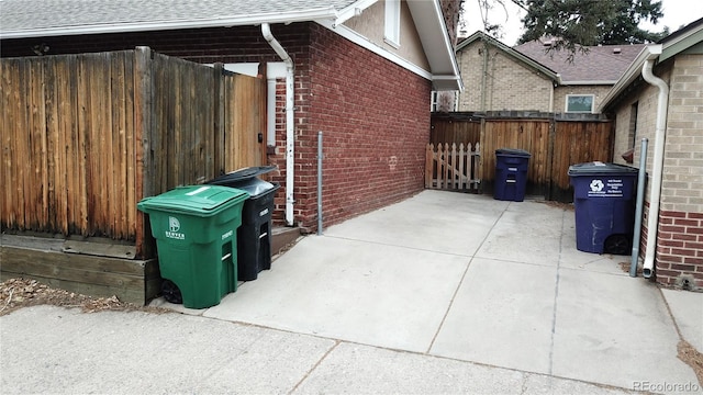 view of home's exterior with a patio area